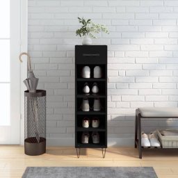 vidaXL vidaXL Szafka na buty, czarna, 30x35x105 cm, materiał drewnopochodny