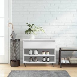 vidaXL vidaXL Półka na buty, biała, 70x36x60 cm, materiał drewnopochodny