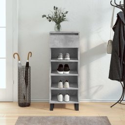 vidaXL vidaXL Szafka na buty, szarość betonu, 40x36x105 cm