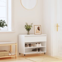 vidaXL vidaXL Półka na buty, biała, 70x36x60 cm, materiał drewnopochodny