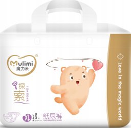 MULIMI Pieluchy MULIMI diapers XL, 12-17kg, 38 pcs