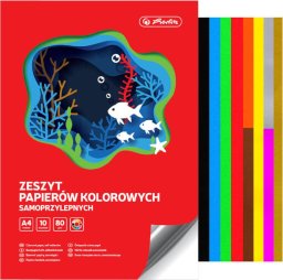  Herlitz Kolorowy papier samoprzylepny 10kol A4 80g HERLITZ