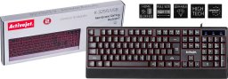 Klawiatura Activejet Activejet K-3255 Klawiatura przewodowa USB czarna