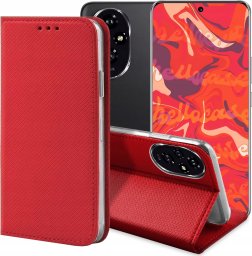 Hello Case ETUI Z KLAPKĄ DO Honor 200 CZERWONE ZAMYKANE MAGNETYCZNE