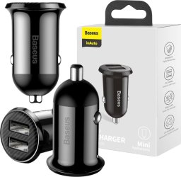 Ładowarka Baseus ŁADOWARKA SAMOCHODOWA Baseus Grain Pro CCALLP-01 24W 4.8A 2x USB-A
