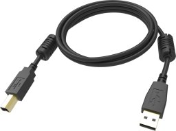 Kabel USB Vision VISION Professional installationstaugliches USB 2.0-Kabel - 30 JAHRE GARANTIE - Vergoldete Anschlusse - Ferritkern an A-Seite - Bandbreite 480 Mbit/s - Abschirmgeflecht mit uber 65 % Abdeckung - USB-A (M) zu USB-B (M) - Aussendurchmesser