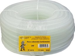 TTPLAST Rura karbowana przezroczysta 23mm RKLF 23/18 50m