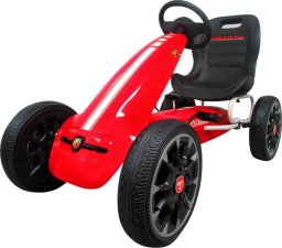 ABARTH Gokart ABARTH CZERWONY, piankowe koła EVA, hamulec ręczny, licencja
