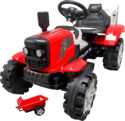 R-Sport TRAKTOREK C2 czerwony na akumulator z przyczepką Muzyka