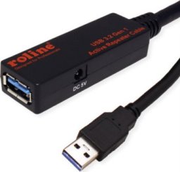 Kabel USB Roline USB-A - USB-A 15 m Czarny (12.04.1071)