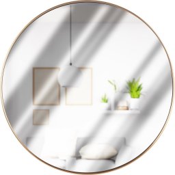 Lustro Vilde Lustro ścienne złote okrągłe 50 cm