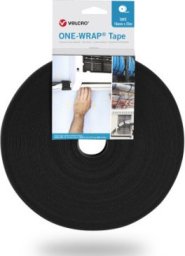Velcro Taśma One Wrap o szerokości 13 mm, czarna, 25 m
