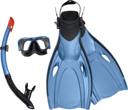 Bestway Bestway Hydro-Pro BlackSea Snorkel & Fin Set, Adult, Half face mask, Tempered glass, Assorted colours, Silicone, 43-48