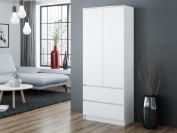 Topeshop Topeshop Szafa garderoba Malwa SS-90 biel (SZAFA MALWA BIEL1/2) [outlet]
