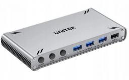 Przełącznik Unitek Unitek Przełącznik KVM USB-C 10Gbps z HDMI i transferem plików między systemami [outlet]
