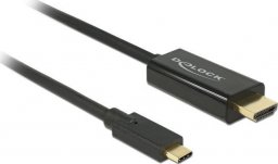 Kabel USB Delock USB-C - HDMI 1 m Czarny (85258)