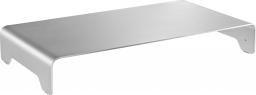 Powerton Podstawa pod monitor, nowoczesny minimalistyczny design, srebrny, aluminium, 10 kg nośność, Powerton, ergo [outlet]