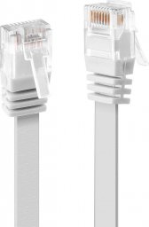  Lindy LINDY Cat.6 flat cable Patchcable white, 0,3m without shielding - 47500
