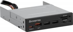 Chieftec Panel przedni 3x USB + 3x USB-C + czytnik kart (CRD-908H) [outlet]