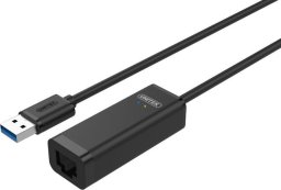 Karta sieciowa Unitek USB - RJ-45 (wtyk-gniazdo) Czarny (Y-1468) [outlet]