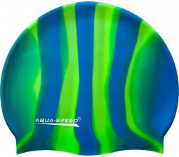  Aqua-Speed Czepek pływacki Silikonowy Bunt niebiesko-zielony (49255)