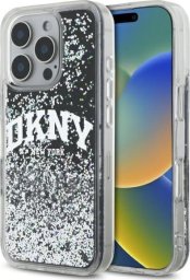 DKNY DKNY DKHCP16LLBNAEK iPhone 16 Pro 6.3"    czarny/black hardcase Liquid Glitter Arch Logo