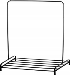 AWD Interior Wieszak na garderobę na ubrania z podstawą 142,8x116x40 cm metalowy czarny