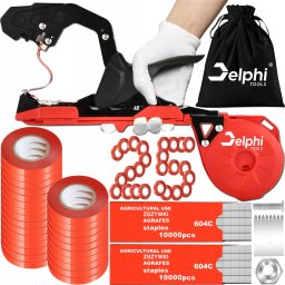 Delphi Tools TAPENER ZSZYWACZ OGRODNICZY PREMIUM DO WIĄZANIA ROŚLIN 25x TAŚMA ZSZYWKI