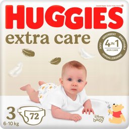 Huggies HUGGIES diapers EXTRA CARE 3, 6-10kg, 72 pcs., 2590051