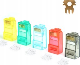 NetRack Wty k RJ45 UTP kat. 6, linka, Netrack, kolor MIX (100 szt)