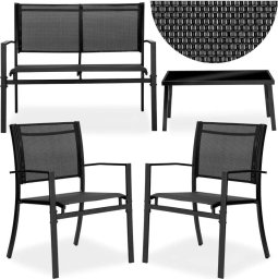 Zestaw mebli ogrodowych GRACIOSA BLACK