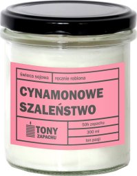 Cup&You Świeca sojowa naturalna zapachowa CYNAMONOWE SZALEŃSTWO - najlepsza aromatyczna bezpieczna ręcznie robiona w szklanym słoiczku 300ml 50h palenia na prezent upominek