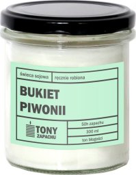 Cup&You Świeca sojowa naturalna zapachowa BUKIET PIWONII - najlepsza aromatyczna bezpieczna ręcznie robiona w szklanym słoiczku 300ml 50h palenia na prezent upominek