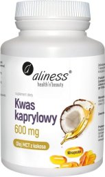 Aliness MedicaLine Aliness Kwas kaprylowy (60% C8) 600 mg - 90 kapsułek