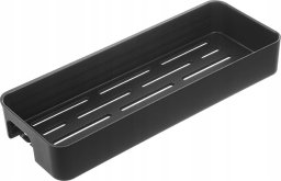 Kuchinox Półka łazienkowa ścienna z rantem przykręcana czarna 4,3x28,6x10,8cm