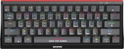 Klawiatura Marvo Marvo Hecate 61B, klawiatura US, do gry, mechaniczna rodzaj przewodowa (USB), czarna, RGB, niebieskie przełączniki