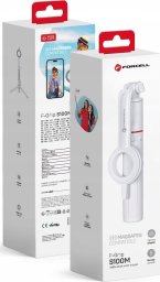 Selfie stick ForCell F-GRIP MagSelfie S100M uchwyt selfie z pilotem bezprzewodowym biały