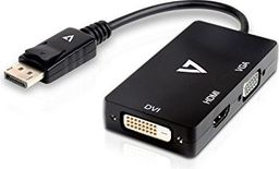 Adapter AV V7 DisplayPort - HDMI - D-Sub (VGA) - DVI-D czarny (V7DP-VGADVIHDMI-1E)