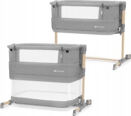 KinderKraft Kinderkraft Baby cot NESTE GROW light grey full wood KCNEGR00LGR000W