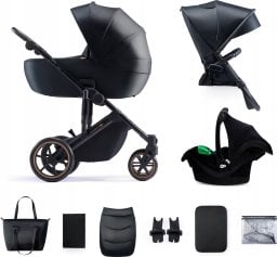 Wózek KinderKraft KINDERKRAFT stroller 3in1 PRIME 2 3IN1 MINK PRO VENEZIAN BLACK, KSPRIM02BLK300I