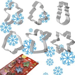 Verk Forma do pieczenia 6 sztuk foremek świąteczne do pierników zestaw stalowe Forma do pieczenia 6 sztuk foremek świąteczne do pierników zestaw stalowe