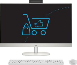 Komputer HP AiO HP  24-cr0184nw Ryzen 5-7520/23.8" FHD IPS/16GB/SSD 512GB/keyboard+mouse/DOS white