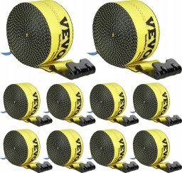 Vevor Zestaw Pasów do Wyciągarki 9.1 m Żółte 10 sztuk