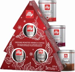 Kawa mielona illy Zestaw Christmas Tree 3 x 125g