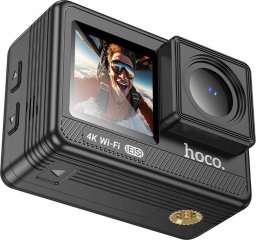 Kamera Hoco HOCO kamera sportowa z dwoma wyświetlaczami 1,3" + 2" anti-shake IPS 4K DV102 czarna