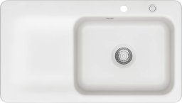 Zlewozmywak SYSTEMCERAM Juna 90 Polar, zlewozmywak ceramiczny, korek manualny