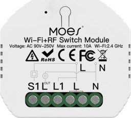 Moes Przekaźnik dopuszkowy gniazdko 1 kanał MOES MS-104 WiFi+RF TUYA