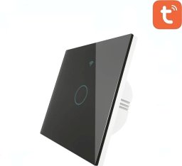 Moes Szklany włącznik dotykowy pojedynczy Czarny Wi-Fi WRS-EU1-BK Tuya