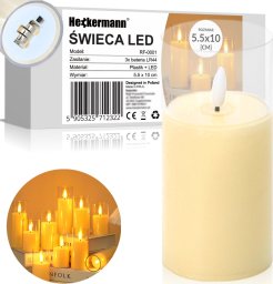Dekoracja świąteczna Heckermann Świeca LED Heckermann RF-0001