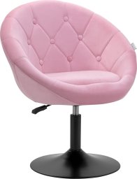 Activeshop 4Rico fotel obrotowy QS-BL12B aksamit różowe